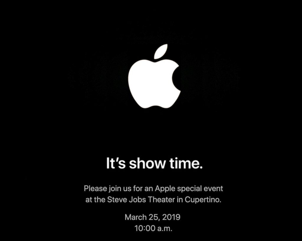 Invitación del evento de Apple.