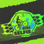 mujer en bicicleta bici selfie